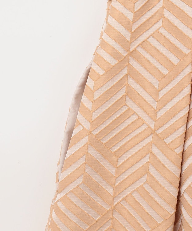 GRACE CONTINENTAL キカジャガードタックドレス ベージュ