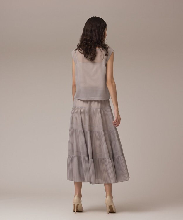 GRACE CONTINENTAL オーガンドレープトップ ベージュ