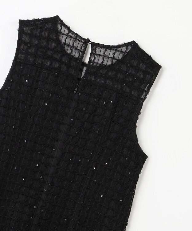 GRACE CONTINENTAL チュールチェックワンピース ブラック