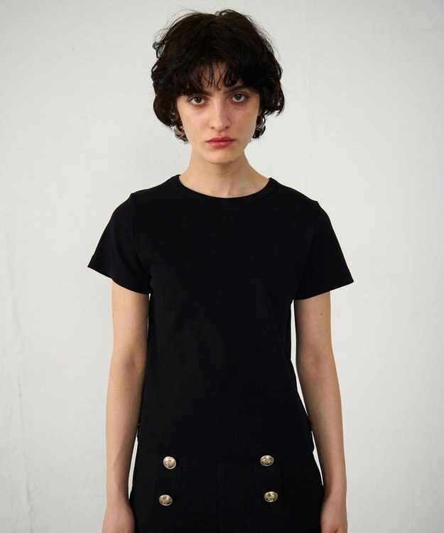 GRACE CONTINENTAL フライスコンパクトトップ ブラック