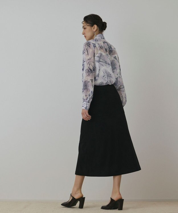 GRACE CONTINENTAL スカ－フタイブラウス ラベンダー