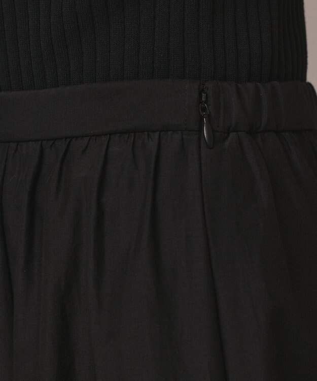 GRACE CONTINENTAL コットンシルクティアードスカート ブラック