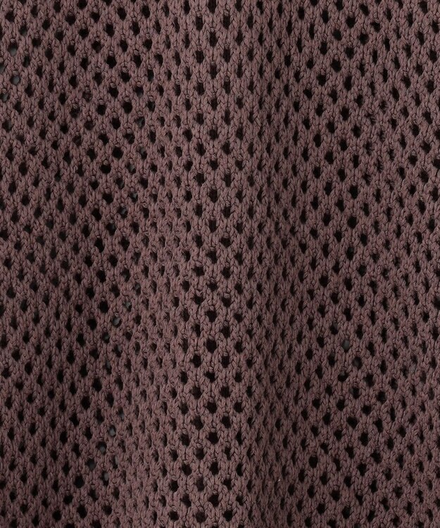 GRACE CONTINENTAL メッシュ2wayニットトップ ブラウン