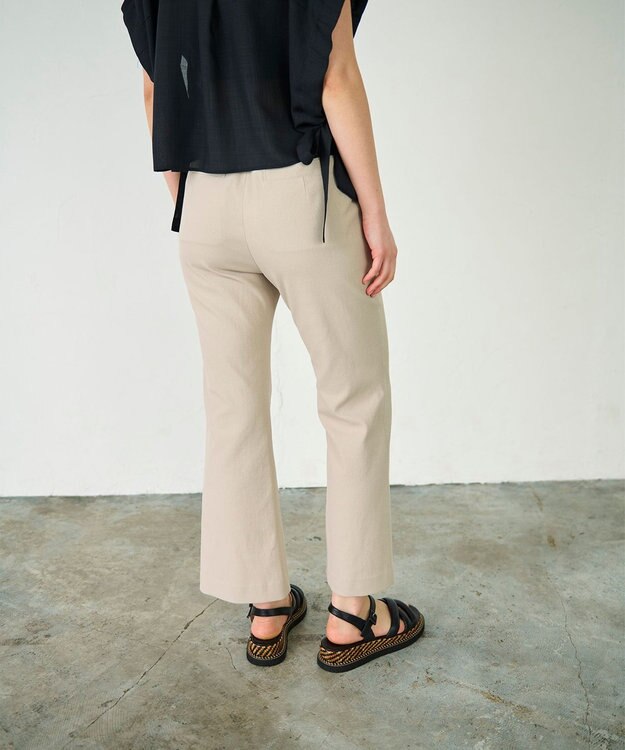 GRACE CONTINENTAL スリムフレアパンツ ベージュ