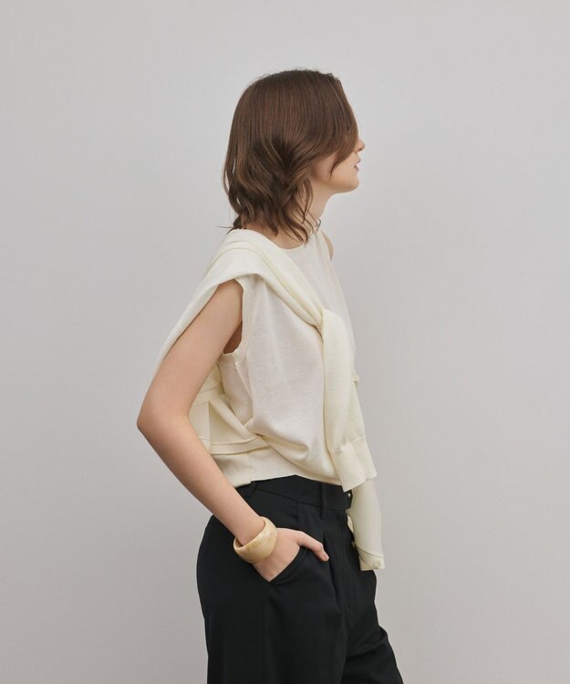 GRACE CONTINENTAL レイヤードニットトップ キナリ