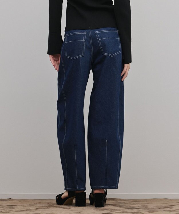 GRACE CONTINENTAL サイド切替バレルパンツ インディゴ