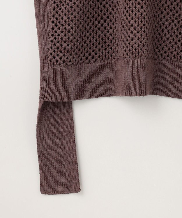 GRACE CONTINENTAL メッシュ2wayニットトップ ブラウン