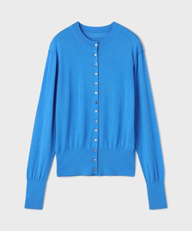 GRACE CONTINENTAL ウールシルクニットカーディガン ブルー