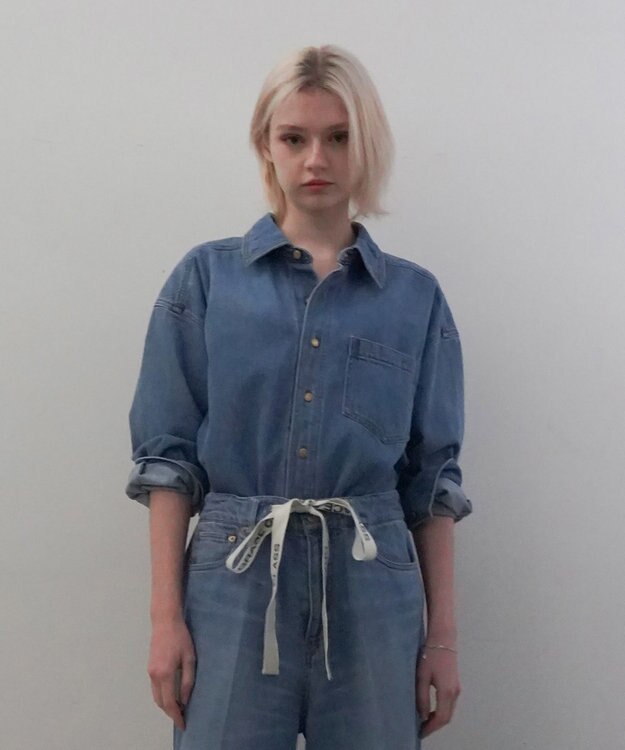 GRACE CONTINENTAL 10ozムラ糸デニムシャツ ブルー