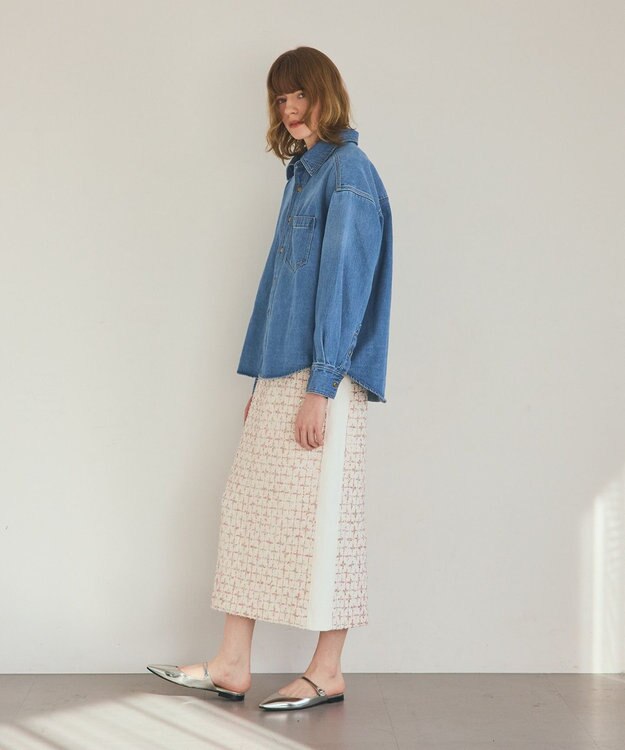 GRACE CONTINENTAL 10ozムラ糸デニムシャツ ブルー