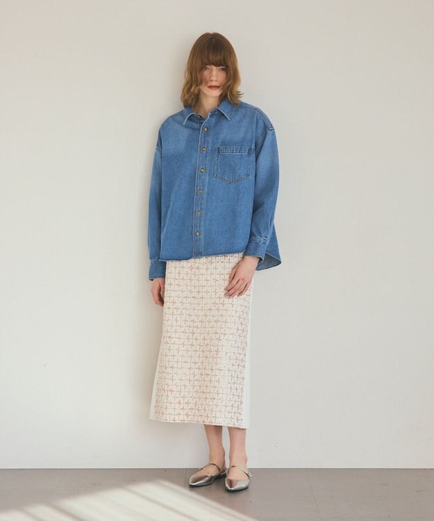 GRACE CONTINENTAL 10ozムラ糸デニムシャツ ブルー