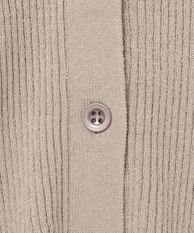 GRACE CONTINENTAL スラブリブシャツニットトップ ベージュ