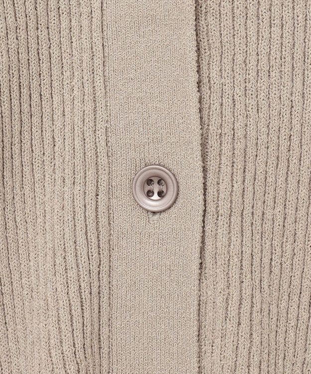 GRACE CONTINENTAL スラブリブシャツニットトップ ベージュ