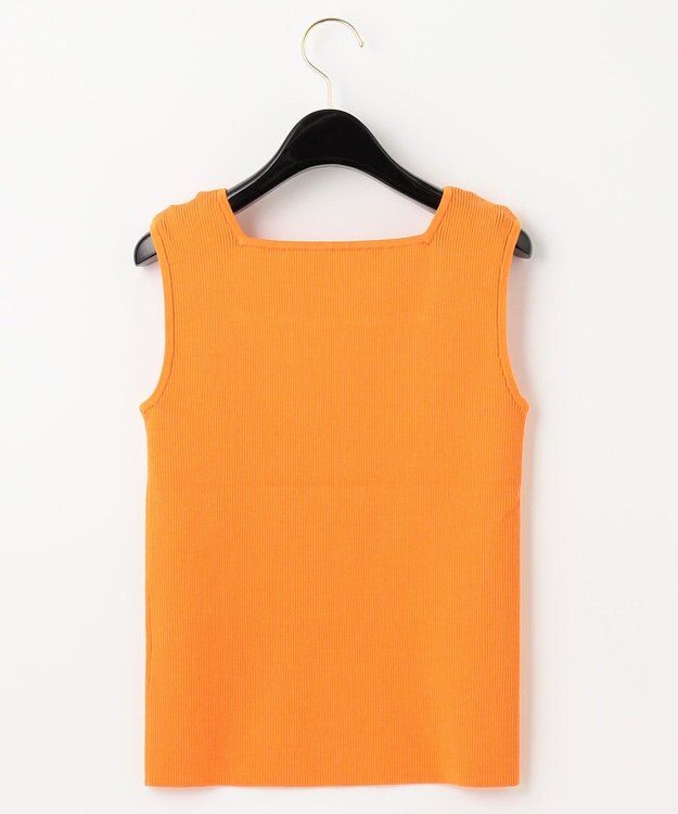 GRACE CONTINENTAL リブニットスクエアトップ オレンジ