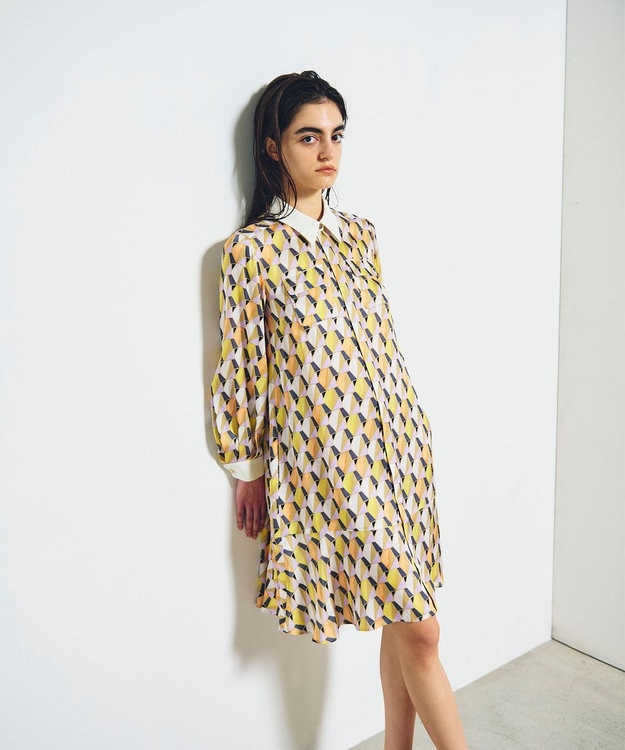 GRACE CONTINENTAL キカプリントミニワンピース マルチ