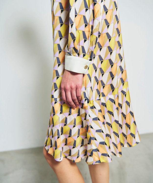 GRACE CONTINENTAL キカプリントミニワンピース マルチ