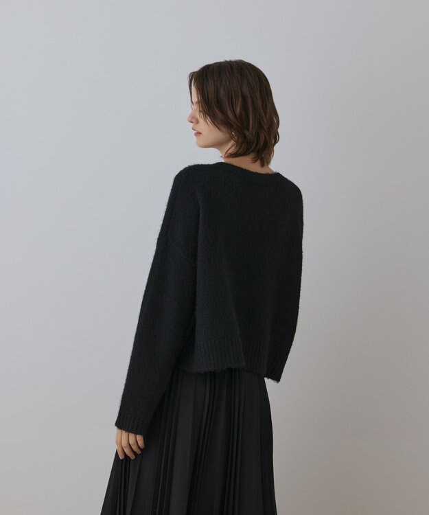 GRACE CONTINENTAL ビジューニットトップ ブラック