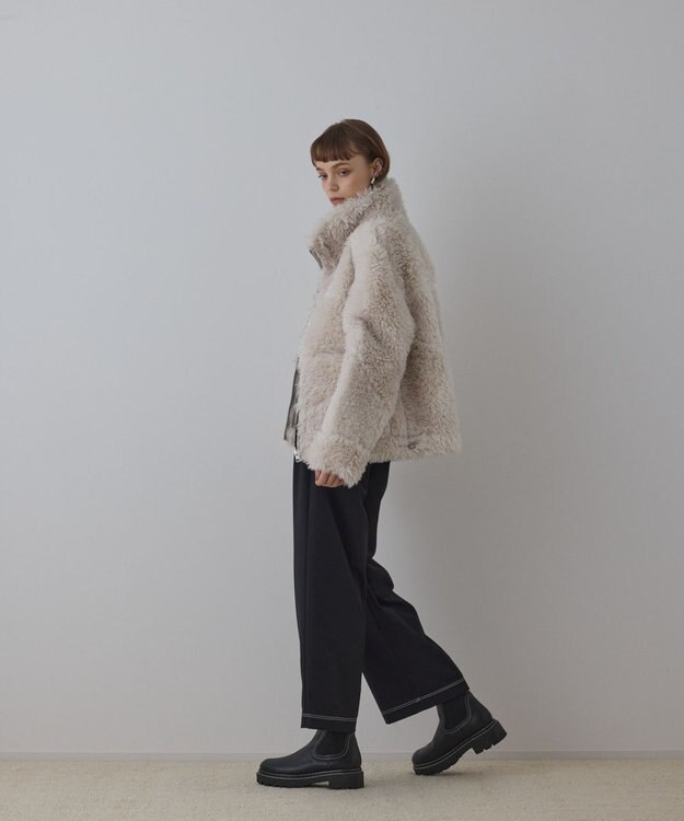 GRACE CONTINENTAL URBANCODE スタンドカラーコート ホワイト