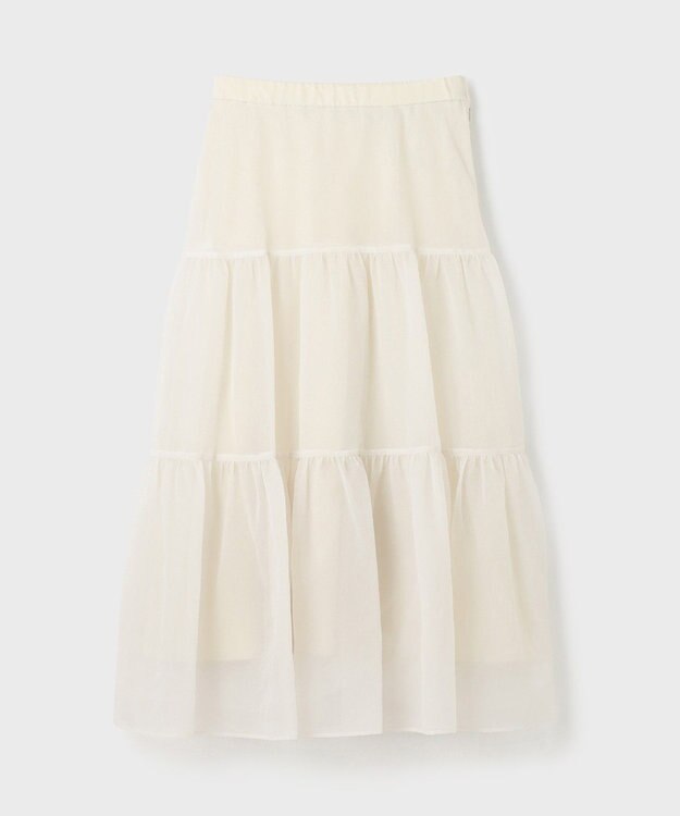 GRACE CONTINENTAL オーガンティアードスカート ブラック