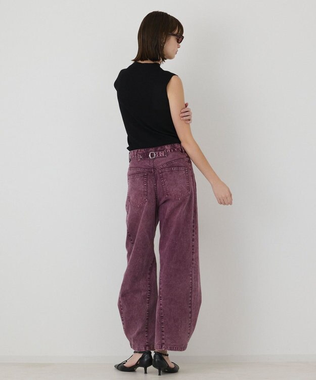 GRACE CONTINENTAL ラップ2wayデニムパンツ ボルドー