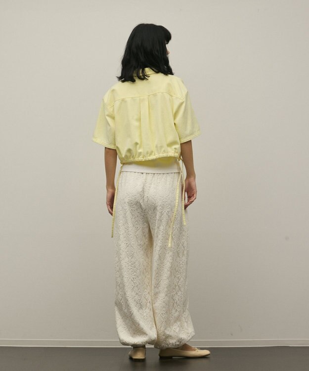 GRACE CONTINENTAL ハーフスリーブデニムシャツ イエロー