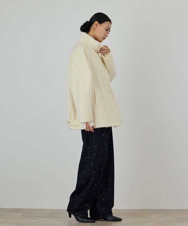 GRACE CONTINENTAL モヘヤシャギーショートコート キナリ