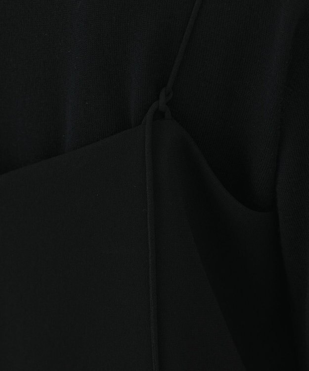 GRACE CONTINENTAL フェザーヘムキャミトップ ブラック