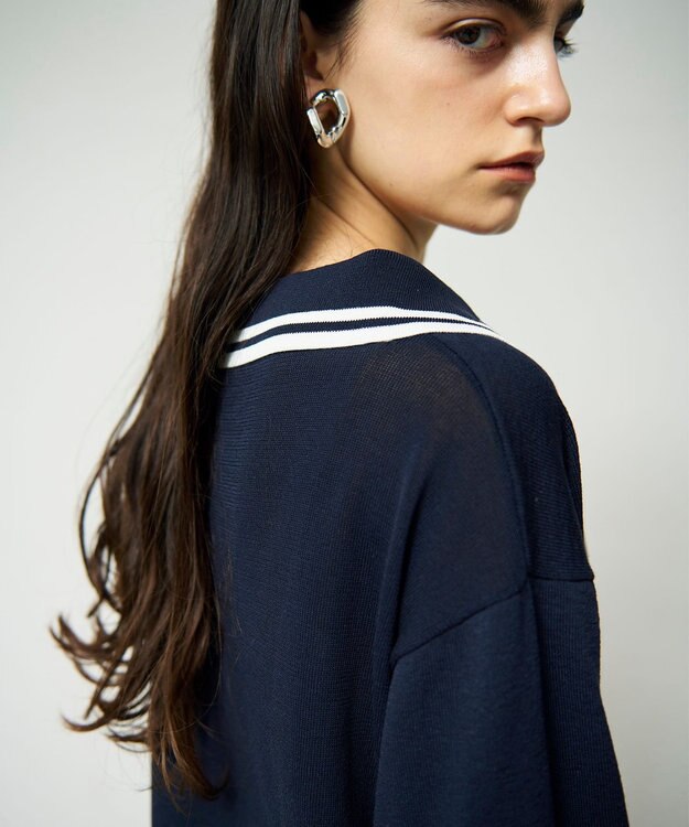 GRACE CONTINENTAL マリンボウタイニット ネイビー