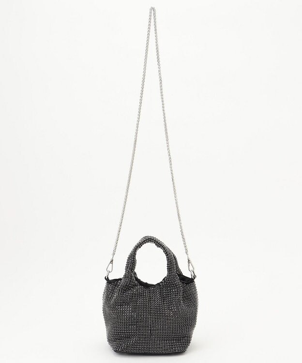 GRACE CONTINENTAL ラインストーンバッグ ブラック