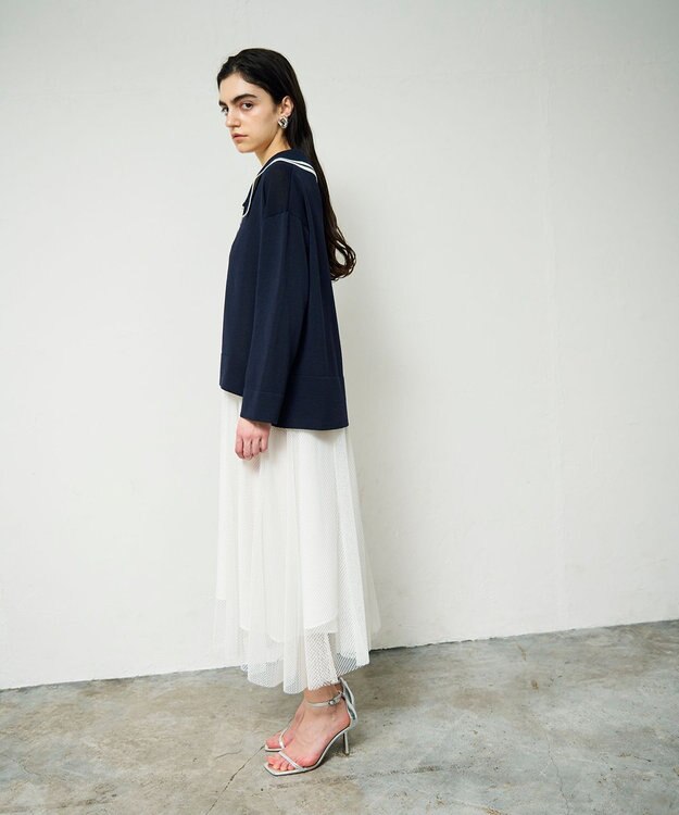 GRACE CONTINENTAL マリンボウタイニット ネイビー