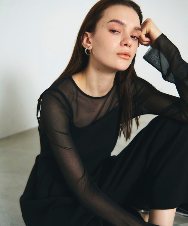 新品　グレースコンチネンタル　トリアセサロペット　ブラック トリアセタックサロペット / GRACE CONTINENTAL | GRACE