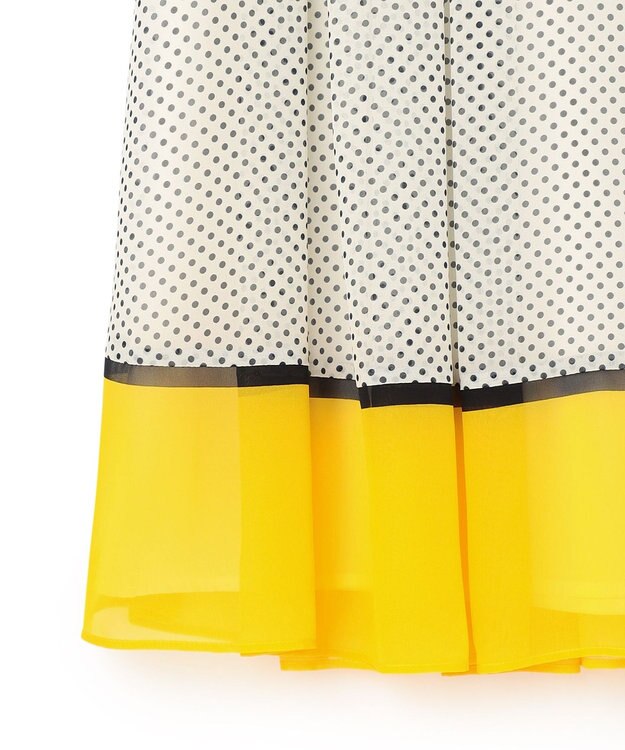 GRACE CONTINENTAL ドットBOXタックスカート ホワイト
