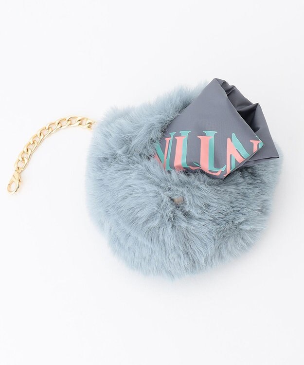 GRACE CONTINENTAL エコバッグ付ハーフムーンチャーム ブルー