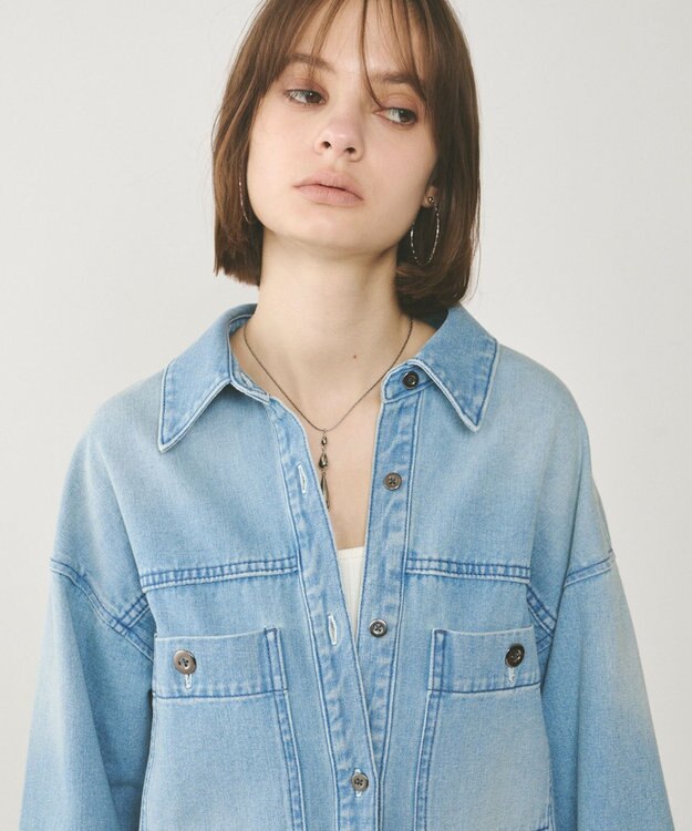 GRACE　CONTINENTAL グレース コンチネンタル トップス デニム色 クロップドデニムジャケット / GRACE CONTINENTAL | GRACE
