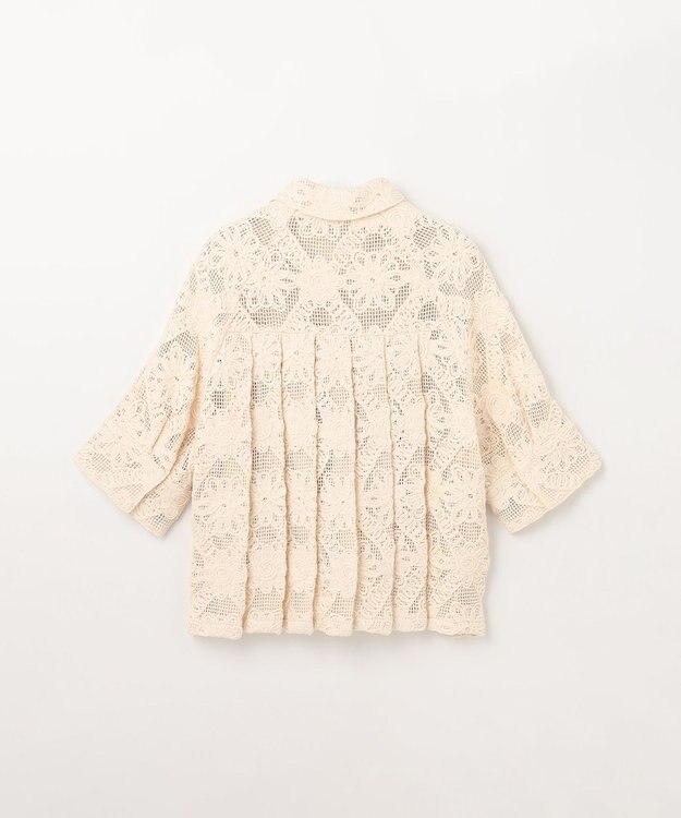 GRACE CONTINENTAL バックタックレースシャツ キナリ