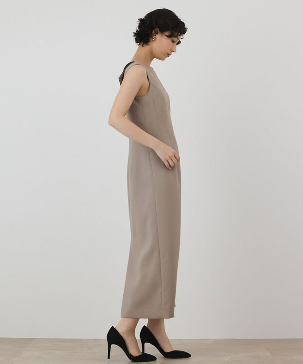GRACE CONTINENTAL バックシャンワンピース ベージュ