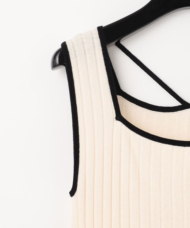 GRACE CONTINENTAL メッシュヘムニットワンピース キナリ