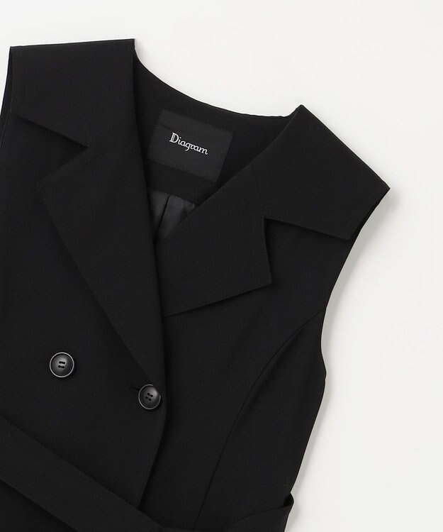 GRACE CONTINENTAL バックプリーツトレンチワンピース ブラック