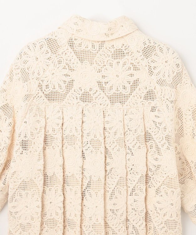 GRACE CONTINENTAL バックタックレースシャツ キナリ