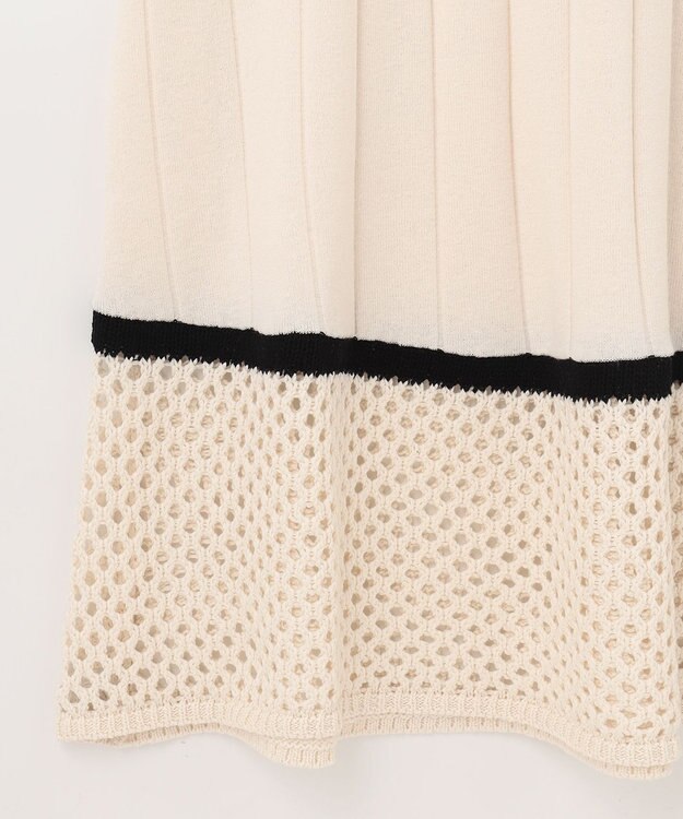 GRACE CONTINENTAL メッシュヘムニットワンピース キナリ