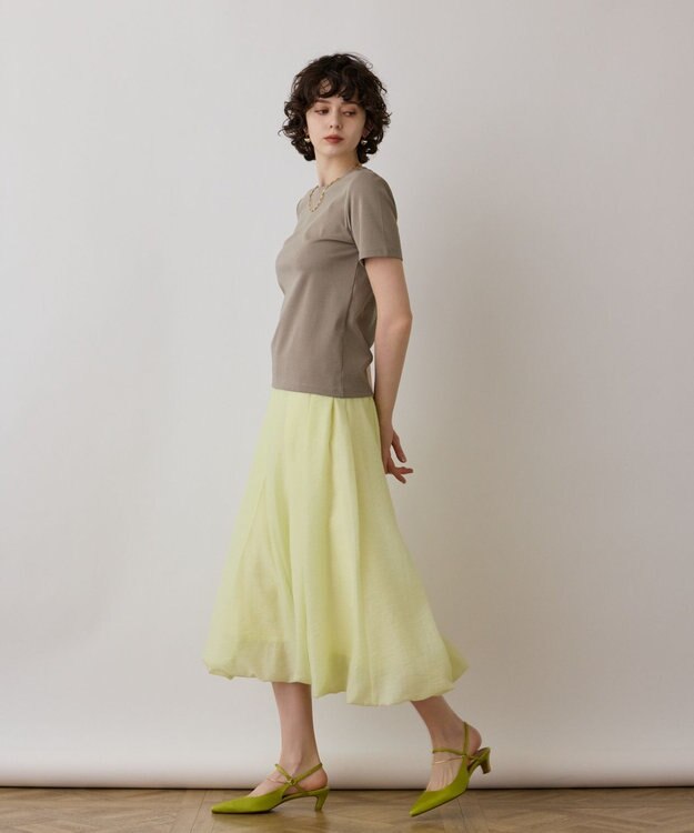 GRACE CONTINENTAL コンパクト天竺トップ カーキ