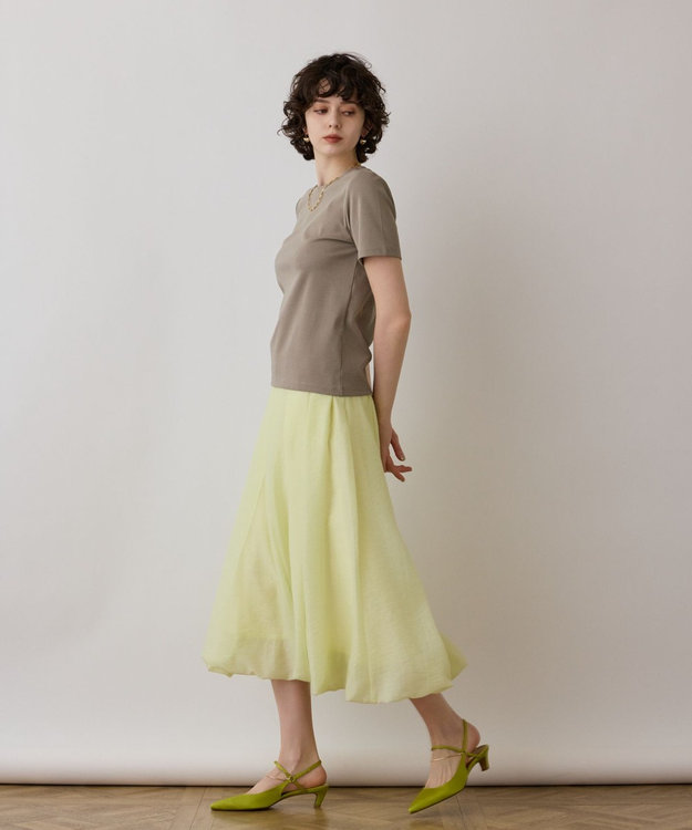 GRACE CONTINENTAL コンパクト天竺トップ カーキ