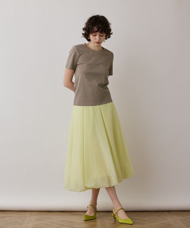 GRACE CONTINENTAL コンパクト天竺トップ カーキ