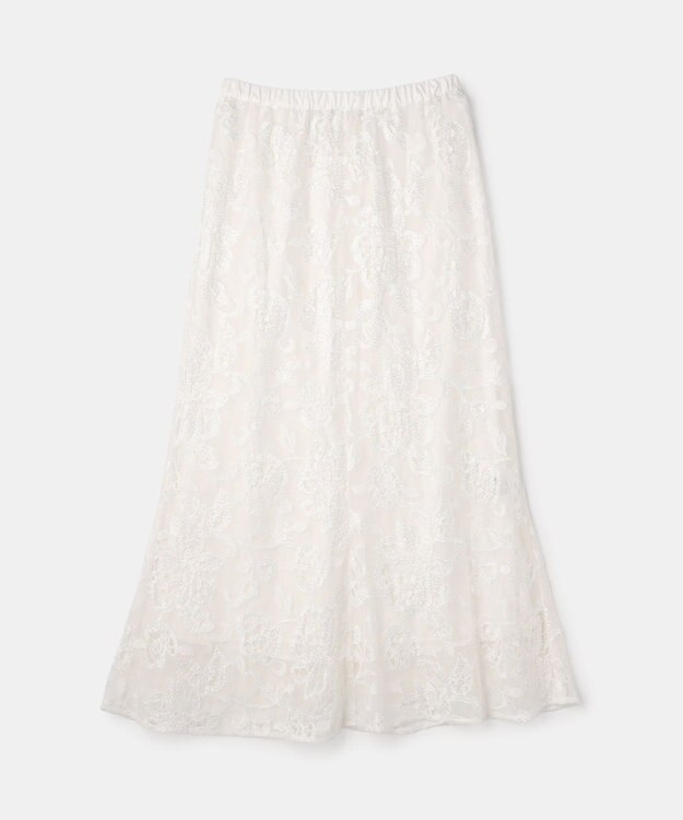 GRACE CONTINENTAL チュールレースマーメイドスカート ホワイト