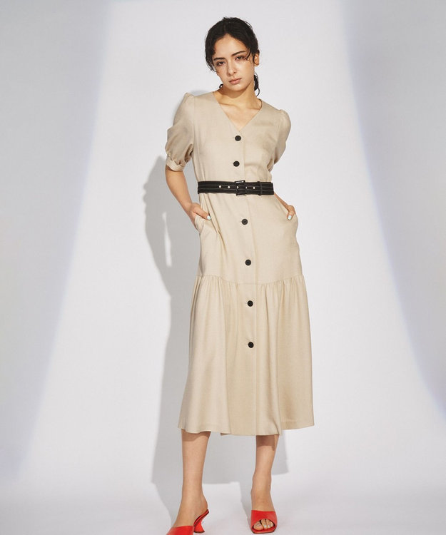 麻調ティアードワンピース / GRACE CONTINENTAL | GRACE CONTINENTAL グレースコンチネンタル 通販 麻調ティアードワンピース / GRACE CONTINENTAL | GRACE CONTINENTAL グレースコンチネンタル 通販
