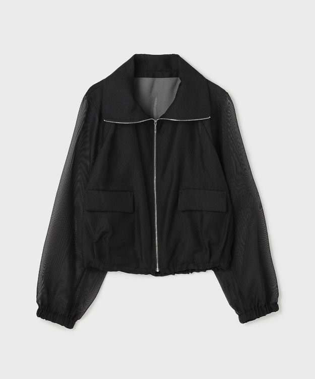 GRACE CONTINENTAL ブライトメッシュブルゾン ブラック