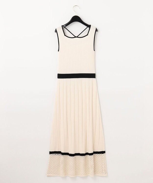 GRACE CONTINENTAL メッシュヘムニットワンピース キナリ
