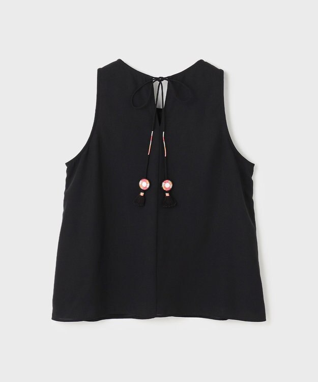 GRACE CONTINENTAL ビジューノースリーブトップ ブラック