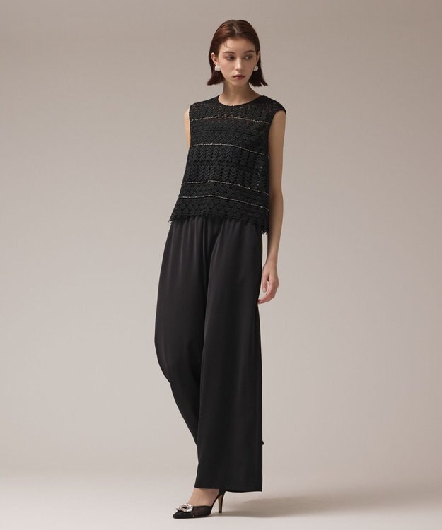 GRACE CONTINENTAL キカレースビジュートップ ブラック