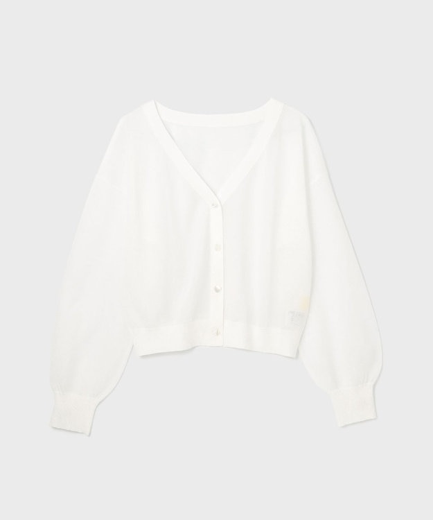 GRACE CONTINENTAL ブライトシアーニットカーディガン ホワイト